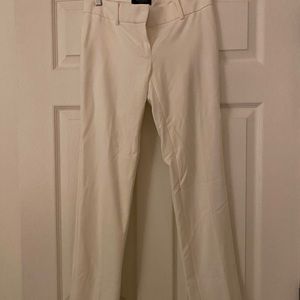Elegant basic white trouser pants